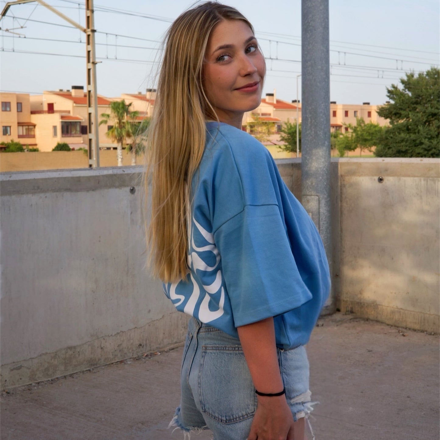Sky Blue Distortion Tee