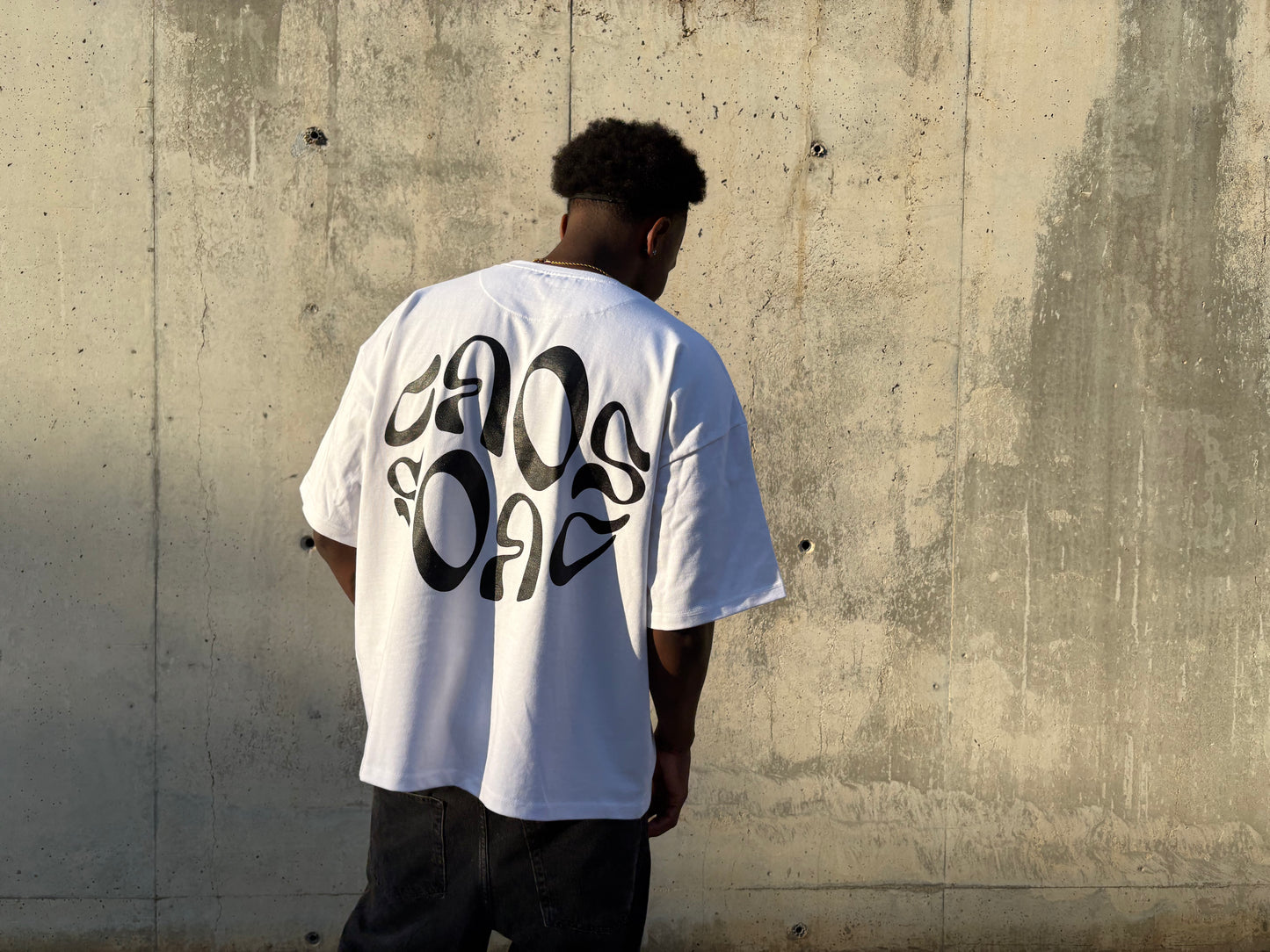 White Distortion Tee