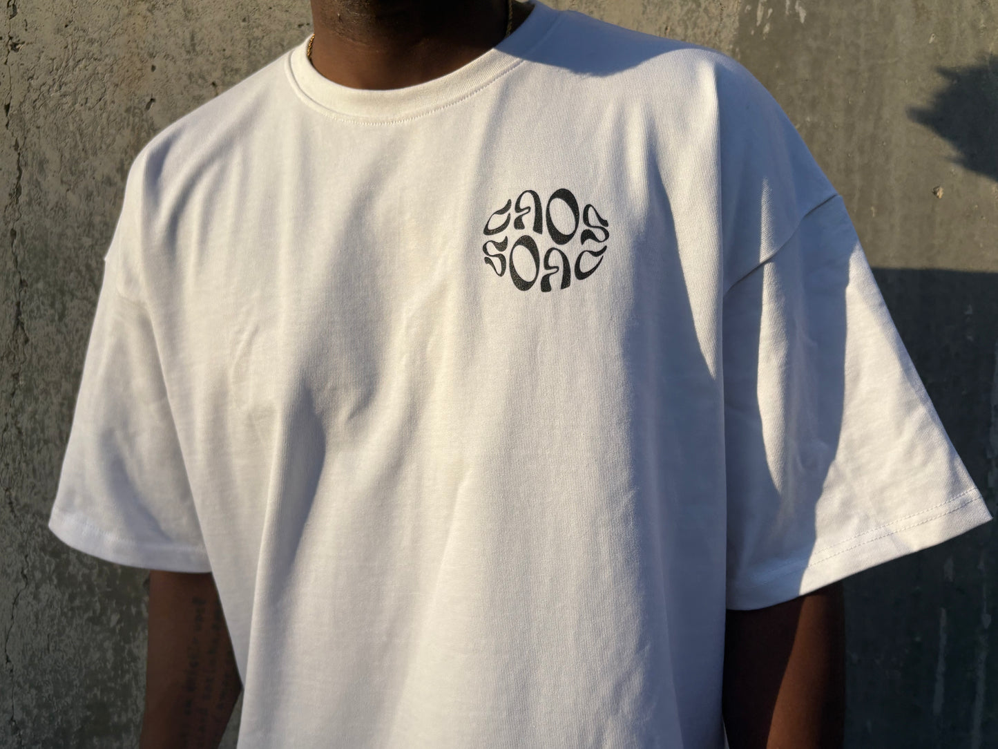 White Distortion Tee