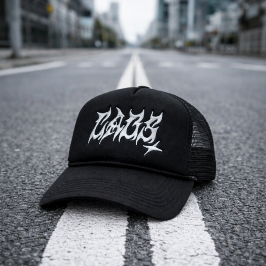 BLACK TRUCKER CAP
