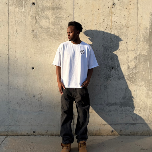 White Distortion Tee