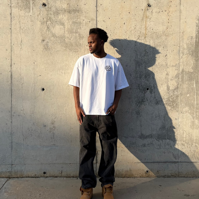 White Distortion Tee