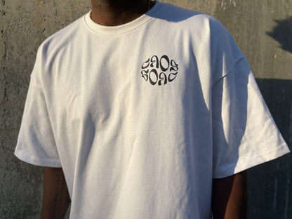 White Distortion Tee